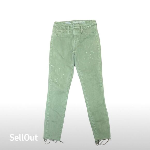 Mossimo Women's High Rise Jegging Crop Jeans Green Size 00 - Picture 1 of 5